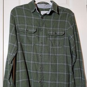 *Goodfellow & Co.* Olive Flannel Shirt - Size: Small